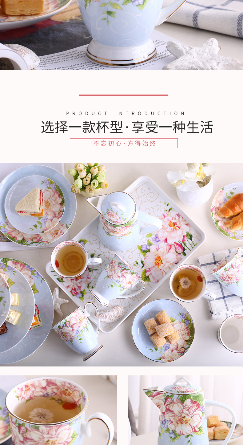 Ipads China continental tea suit household cool water kettle with ceramic cup with a living room with cups wedding gift box