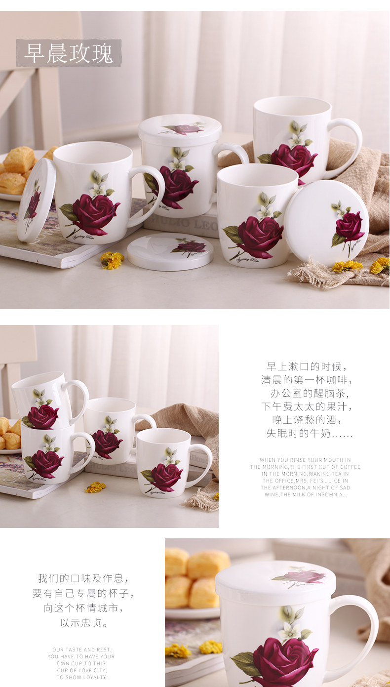 Cup suit mark Cup contracted household creative ceramic ipads China Cup LOGO custom - made 2 special combination