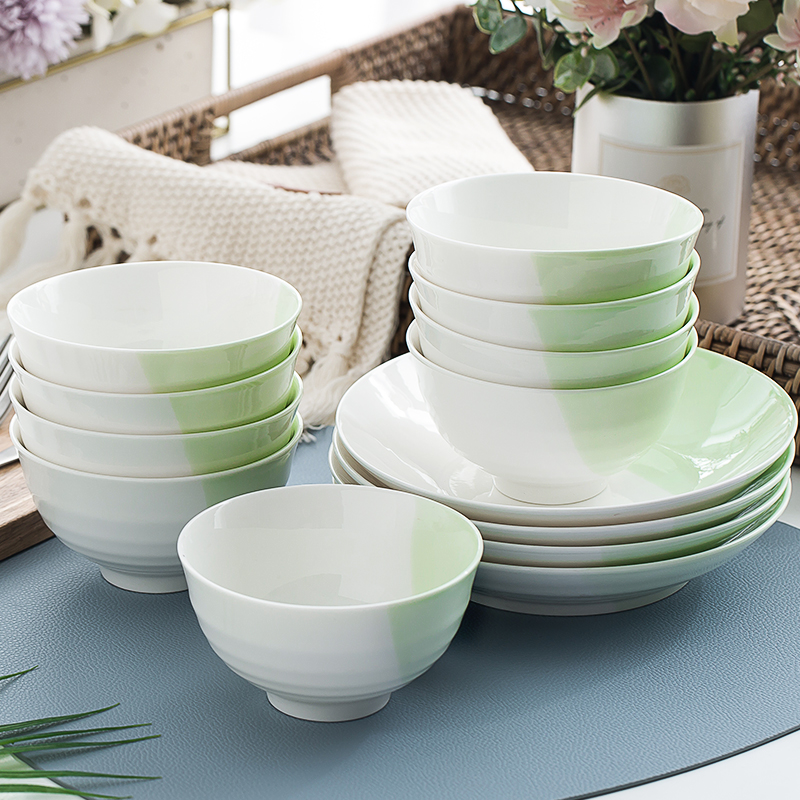 The Japanese small and pure and fresh dishes home 4.5 inch ceramic rice dishes combine health microwave tableware