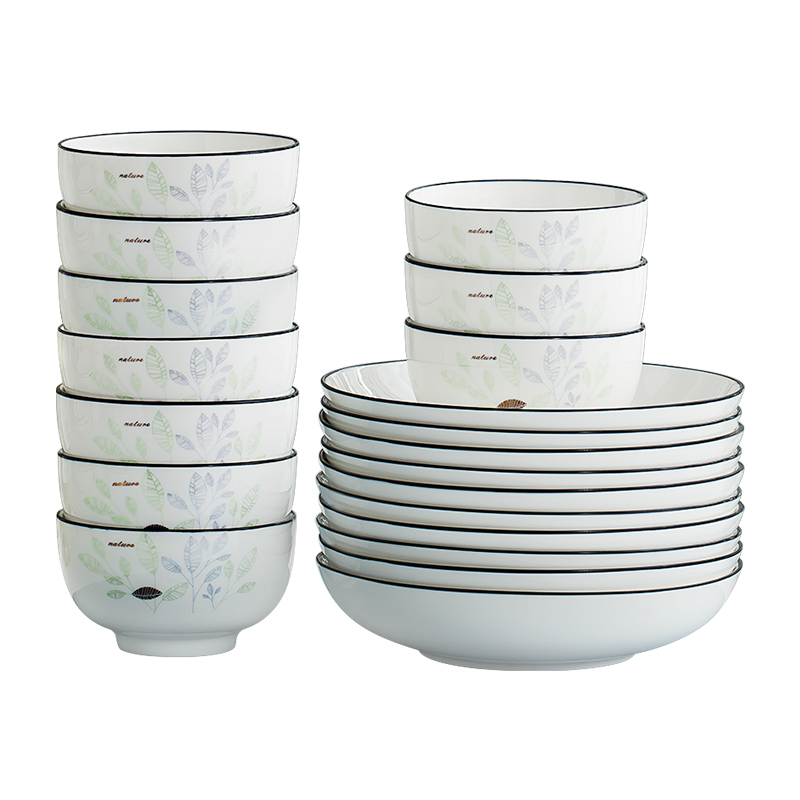 Thickening dishes tableware portfolio eat rice bowl nice dish dish dish Nordic household kitchen ceramic dishes 10