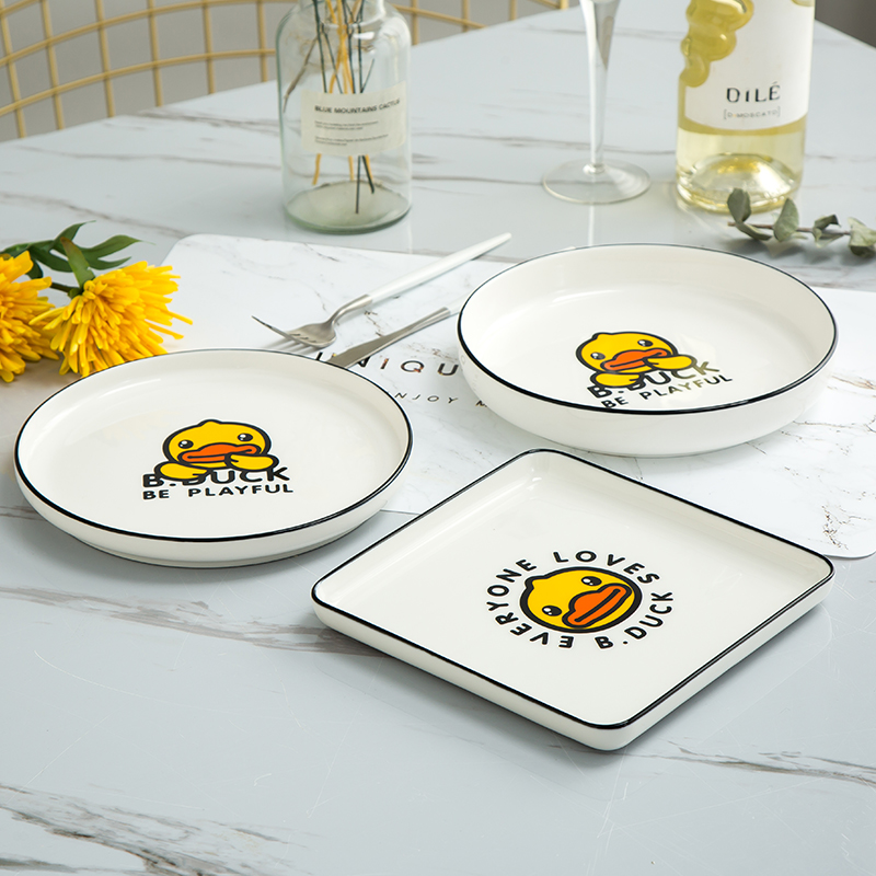 Yellow duck American fashion and move more tableware ceramic bowl household bowl of nice plate of creative dishes for dinner