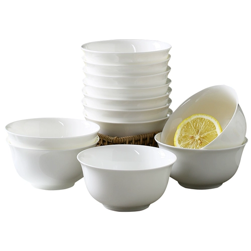 Tangshan Pure White Bone Фарфоровая рисовая чаша для лапши можно использовать для микроволновой печи