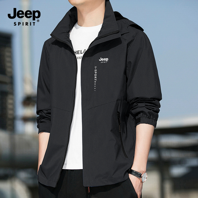 Jeep Jacket Men's Spring, Autumn and Winter Thin Fleece-Lined Large Size Outdoor Windproof and Waterproof Casual Jacket Jeep Jacket Men's Spring, Autumn and Winter Thin Fleece-Lined Large Size Outdoor Windproof and Waterproof Casual Jacket