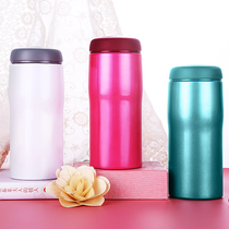 High-grade stainless steel thermos cup men and women lovers water Cup student mini tea cup custom printed LOGO lettering