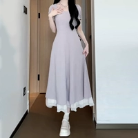 Фиолетовый длинный стиль [элегантный/ленивый и расслабленный/супер симпатичный/холодный и королевский стиль/тонкий/температура и высококачественная богиня в стиле/дофаминовой костюме/хлеб-живот/пляжная юбка/Длинная юбка и высокий класс/стиль колледжа】】】