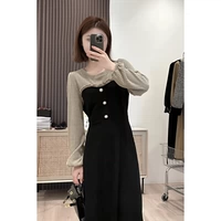 Осенний постер, осеннее элитное изысканное платье, облегающий крой, подходит для подростков, в стиле Шанель, для формы тела «груша»