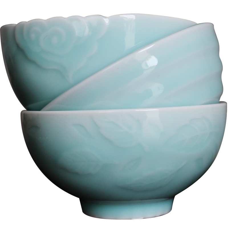 Oujiang longquan celadon rice bowl 4.5 "Chinese rice bowls