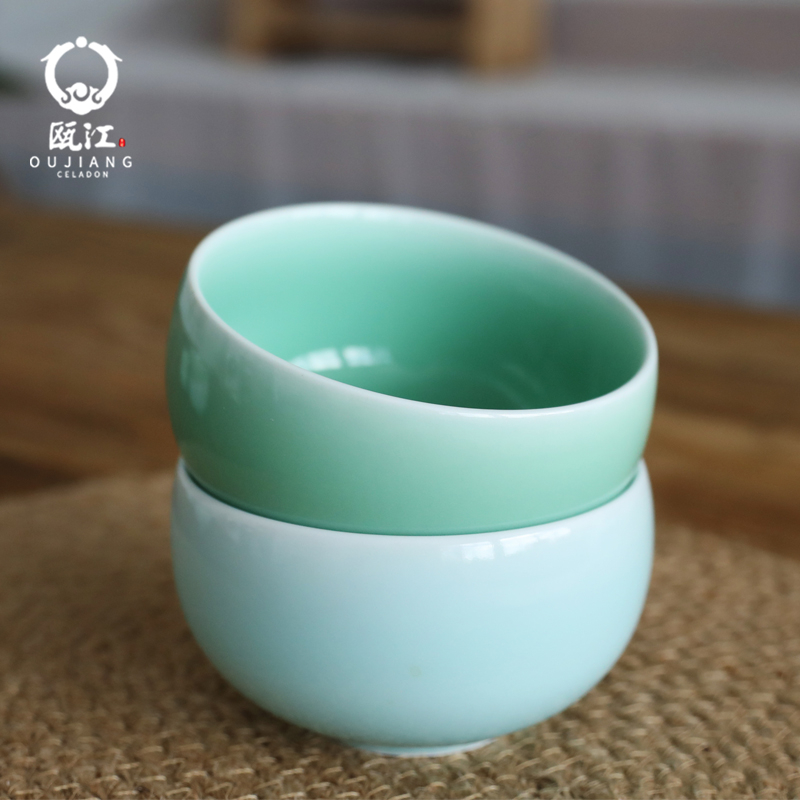 Ocean 's oujiang longquan celadon bowls bowl of rice bowls little Chinese style household ceramics porringer bowl of microwave oven is available