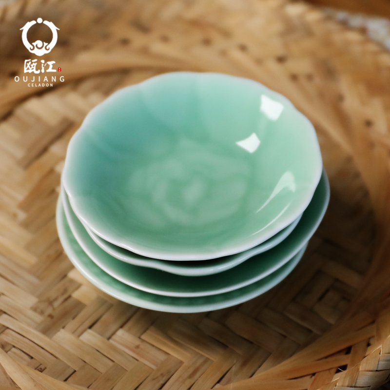 Oujiang longquan celadon vinegar dish of based stage disc ceramic tableware dessert plate household glass small dishes sauce dish