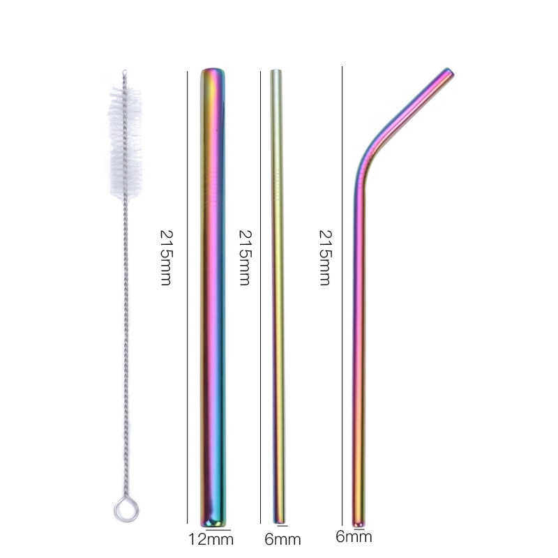 Buy 304 Stainless Steel Straw Set With Pouch EcoFriendly Medal Straw Pipe Tube Tableware Drink