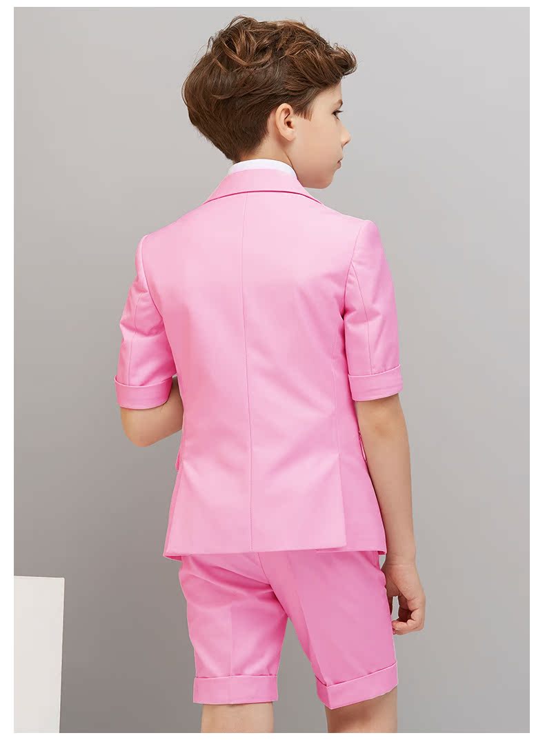 Chàng trai ăn mặc mùa hè vest phù hợp với Hàn Quốc phiên bản của sàn catwalk trang phục trong cậu bé lớn hoa cô gái ăn mặc nam trẻ em nhỏ phù hợp với shop quần áo trẻ em