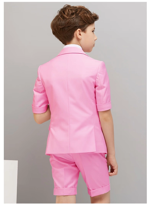 Chàng trai ăn mặc mùa hè vest phù hợp với Hàn Quốc phiên bản của sàn catwalk trang phục trong cậu bé lớn hoa cô gái ăn mặc nam trẻ em nhỏ phù hợp với set vest gile bé trai hàng cao cấp