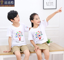 Customize the childrens new class suit Kindergarten Garden Suit for male and female short sleeves cotton Elementary school uniforms Inn Wind