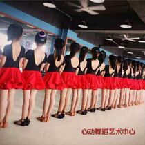 Childrens Latin dance practice suit girl performance competition clothing short-sleeved childrens new summer girls dance skirt