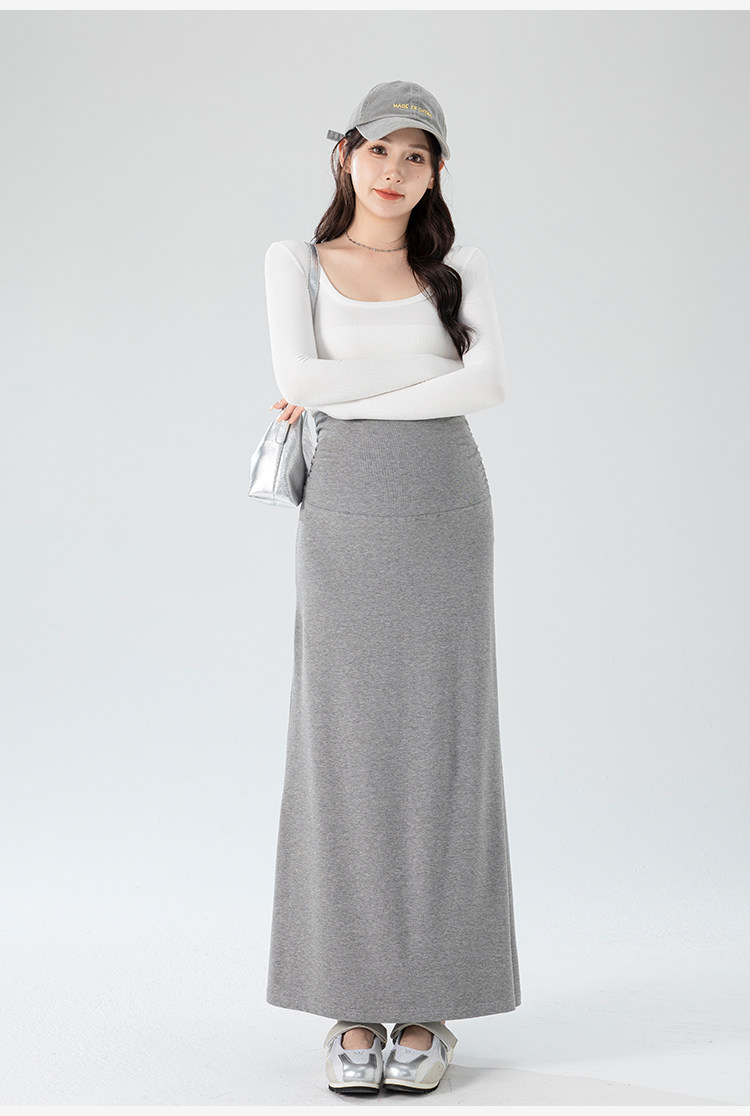 2026夏季新款韩版时尚孕妇半身裙孕妇莫代尔休闲百搭直筒裙孕妇裙 — 31