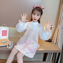 Girls Fall 2022 new gas fragrance dress childrens dress spring and autumn fashionable lady two sets