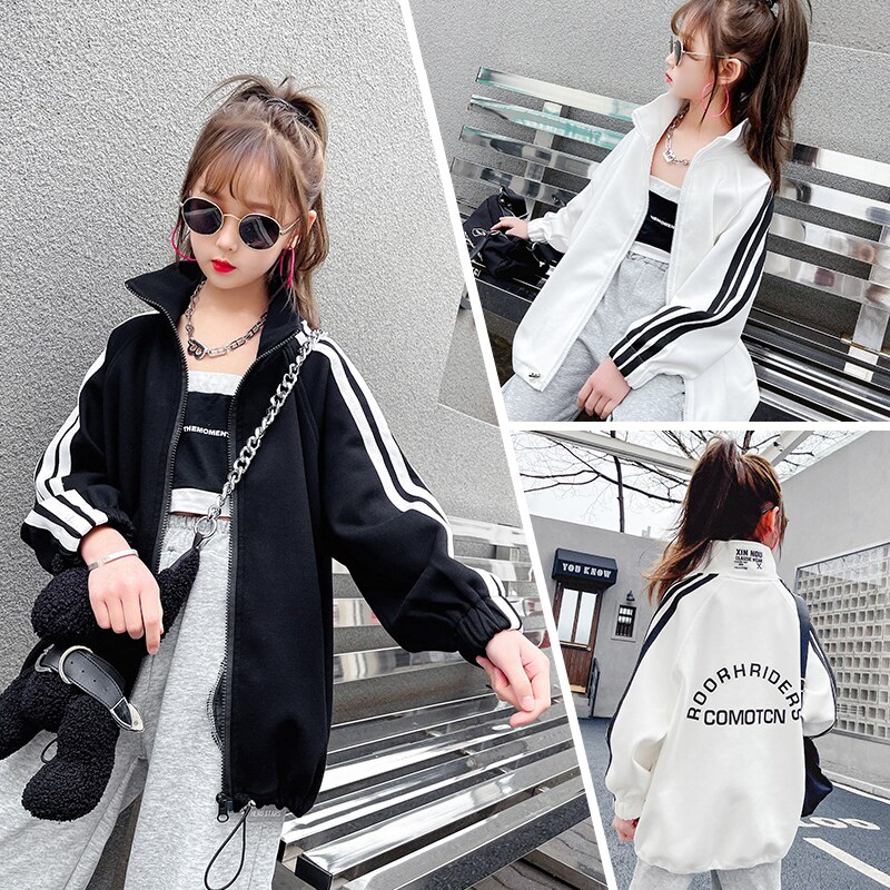 Girls' jackets spring and autumn clothes in the big children's western style fashion 2022 net red new children's little girls casual tops trend