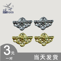 Security Metal Collar Flower Security Uniform Working Suit Collar Flower Security Supplies Accessories Flight Attendant Hat Cap Emblem Wheat Ear Collar Flowers