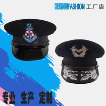 Port-style big cap gross woolen fabric big eaves cap new security big cap set as male wheat ears cap along the big edge cap