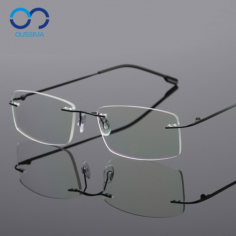 Myopia Glasses, Eyeglass Frames, Unisex Rimless Glasses, Titanium Alloy Memory, Ultra-Light Business Style 763 Myopia Glasses, Eyeglass Frames, Unisex Rimless Glasses, Titanium Alloy Memory, Ultra-Light Business Style 763