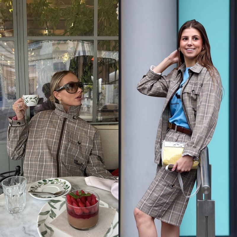 British Vintage Style, Youthful Vibe, Nordic Niche Bup Prince of Wales Check Jacket/Shorts British Vintage Style, Youthful Vibe, Nordic Niche Bup Prince of Wales Check Jacket/Shorts