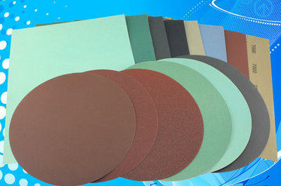 Gold phase sandpaper alumina water resistant sand paper gold phase polished sandpaper grinding round with rubber diameter 200220m m