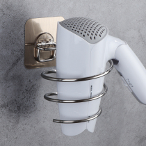 Non-perforated stainless steel hair dryer rack washbasin rack Household hair salon bathroom shelf Hair dryer storage rack