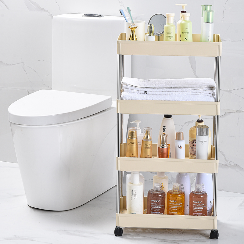 Bathroom shelve floor multilayer toilet Toilet Dressing Room Bathroom gap containing layer frame Kitchen Nip rack small cart