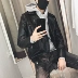 Mùa thu mới cổng gió Slim da nam trẻ trung Phiên bản Hàn Quốc đơn giản giản dị quần áo thời trang nam Quần áo lông thú