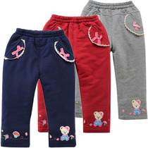 Children and girls wear thick cotton pants small and small children autumn and winter childrens clothing girls pants cotton casual trousers