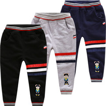 Small Bear Boy Clothing Boy Pants Han Edition Small & Medium Children Sports Pants Spring Autumn Clothing New Children Bilayer Long Pants Tide