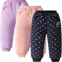 Bear childrens clothing girls cotton trousers fashion Childrens pants autumn and winter sports pants small children thick casual pants tide