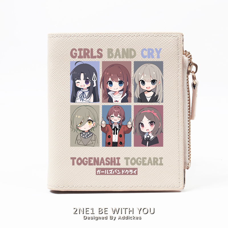 Girls Band Cry Crying Girl Band Merchandise Inori Kiyohara Anime Two-Dimensional Wallet Card Holder for Women Girls Band Cry Crying Girl Band Merchandise Inori Kiyohara Anime Two-Dimensional Wallet Card Holder for Women