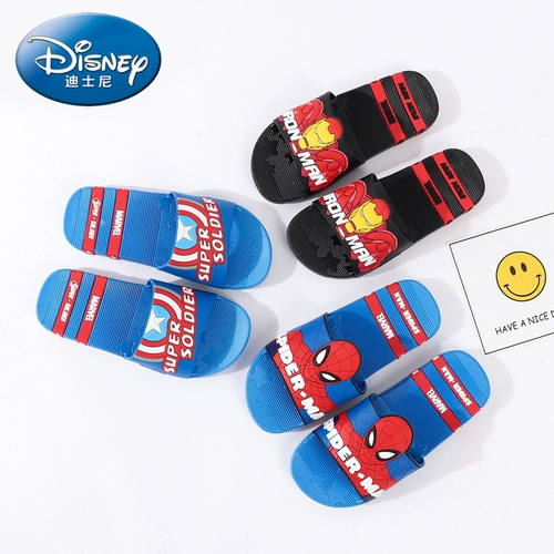 Дисней, детские туфли, тапочки для мальчиков, нескользящие слайдеры