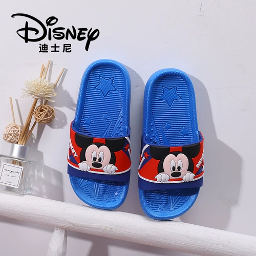 Дисней, детские слайдеры, тапочки, нескользящие туфли для мальчиков