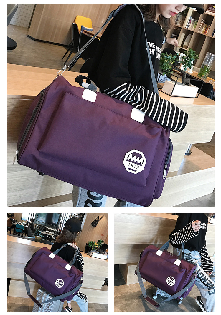 Túi du lịch Phiên bản Hàn Quốc của thủy triều ngắn bền vải Oxford nam và nữ mới Messenger Messenger túi xách tay du lịch dung lượng lớn ba lô du lịch loại lớn