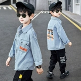 Летняя одежда, рубашка, куртка, детский осенний лонгслив, коллекция 2023, подходит для подростков, в западном стиле