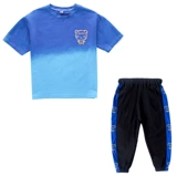 Летняя одежда, детский летний комплект для мальчиков, в западном стиле, детская одежда, короткий рукав