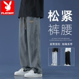 Playboy, демисезонные джинсы, повседневные брюки, свободный прямой крой, оверсайз, в американском стиле