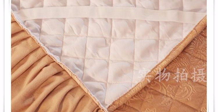 Châu Âu pha lê nhung ren giường bông váy trong một mảnh dày ấm áp-đống bìa giường bedspread 1.5 / 1.8 / 2 m - Váy Petti giường váy