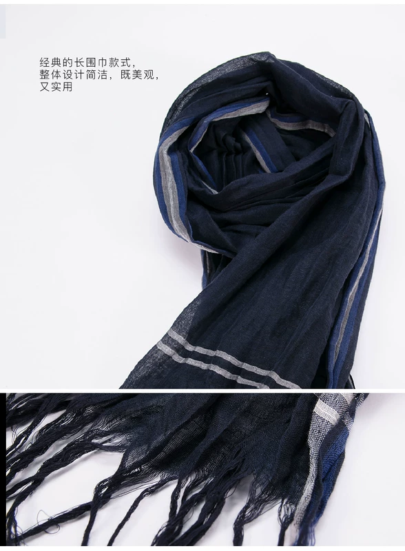 [18 mùa xuân và mùa hè sản phẩm mới] AIGLE Ai Gao cotton linen in khăn dài BALLAYAN 	khăn ống đa năng cho nữ