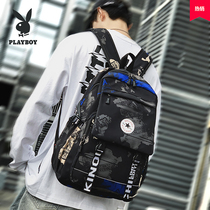 Playboy backpack mens backpack Korean version of Harajuku ulzzang college student high school junior high school student school bag