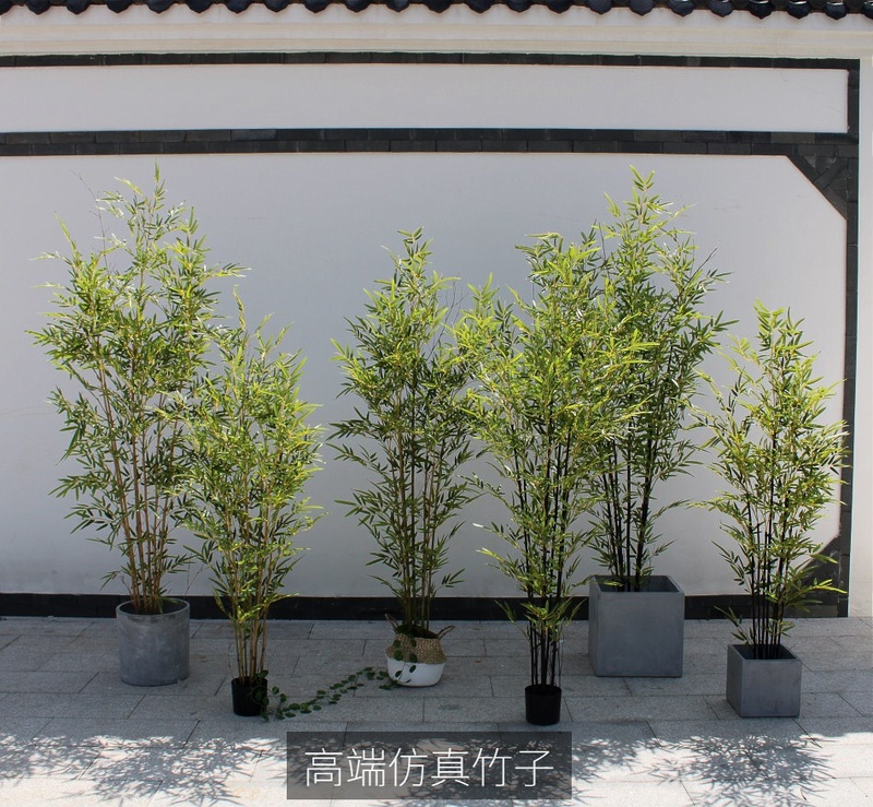 High-End Artificial Bamboo, Purple Bamboo Plants, Green Plants, Zen-Style Study Room, Chinese-Style Home, Window Display, Landscape Design, Floral Decoration