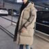 Cotton nam dài cotton 2018 mới qua đầu gối Phiên bản Hàn Quốc của xu hướng áo khoác ấm đôi ấm áp áo khoác đôi áo ấm nam Trang phục Couple