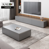 Nordic TV cabinet coffee table combination modern simple living room small apartment 2021 new minimalist white floor cabinet