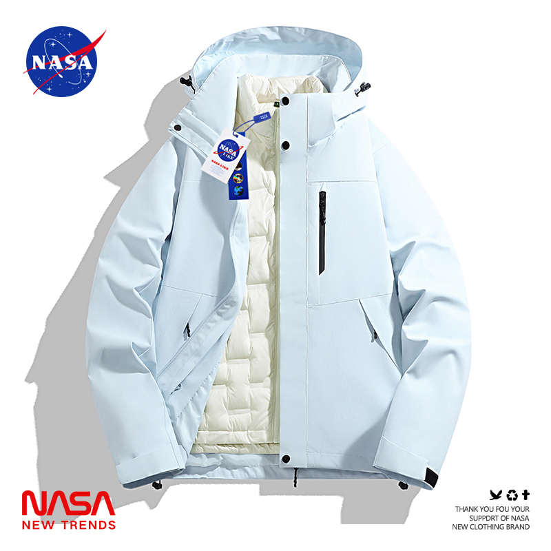Nasa Down-Lined Softshell Jacket for Men and Women, Three-In-One, 2026 New Model, Spring, Autumn and Winter, Outdoor Windproof Jacket
