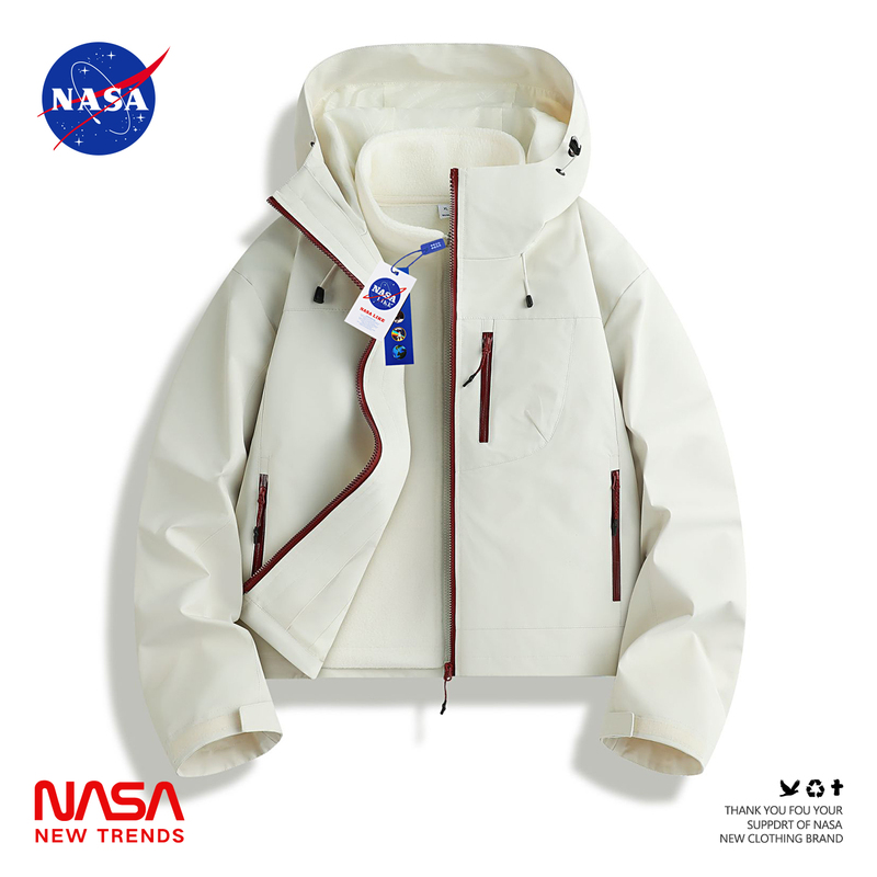 Nasa Women's Jacket 2026 New Three-In-One Short Softshell Detachable Jacket for Petite Sizes, Suitable for Spring, Autumn, and Winter