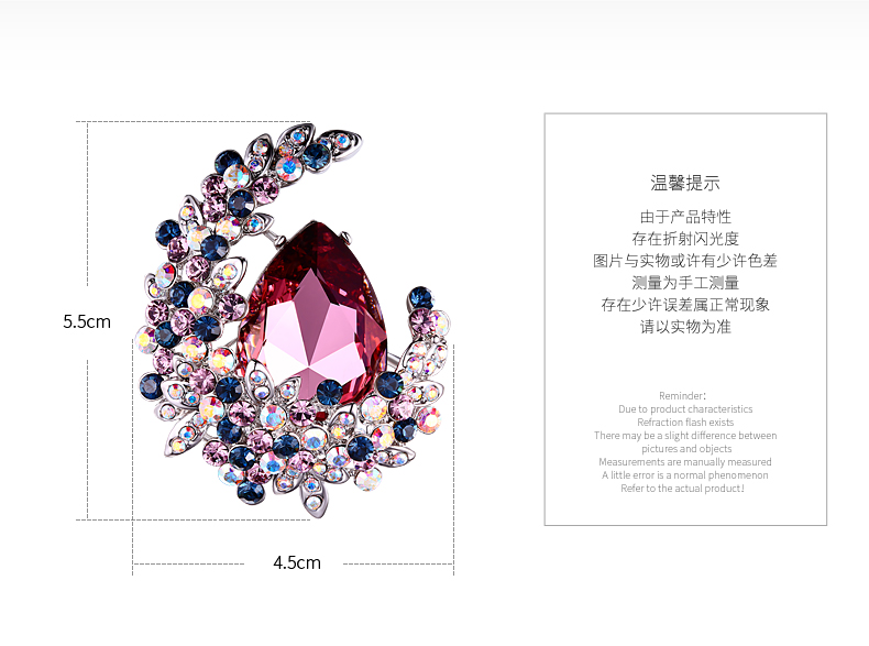 TH Tang Swarovski Elements Pha Lê Trâm Phụ Nữ Nhật Bản và Hàn Quốc Phụ Kiện Thời Trang Tính Khí Phần Trên Áo Đàn Bà Pin Khóa