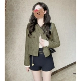 Весенняя дизайнерская модная куртка, 2024 года, в корейском стиле, яркий броский стиль, тренд сезона, в стиле Шанель