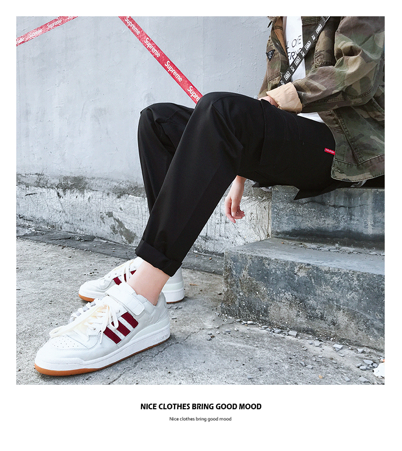 Quần nam phiên bản Hàn Quốc của xu hướng hip hop chân chín quần thủy triều thương hiệu quần giản dị quần harem quần yếm quần legging nam